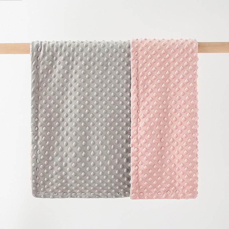 Couverture bébé rose et gris