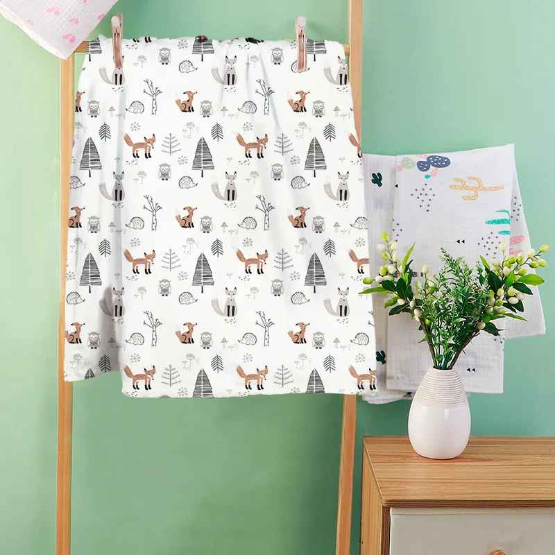 couverture bebe suspendu motif renard